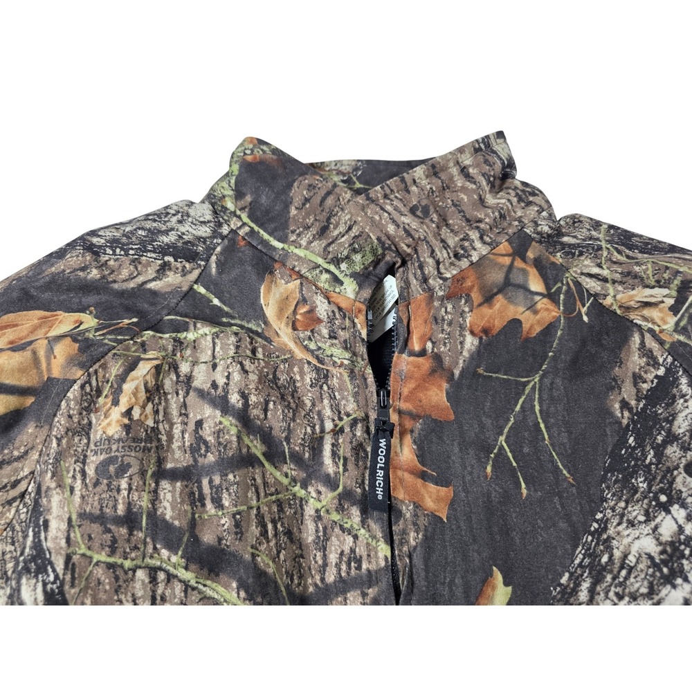 Woolrich Outdoor Guide Camo Hunting Jacket Mens Large L Zip - Picture 3 of 5